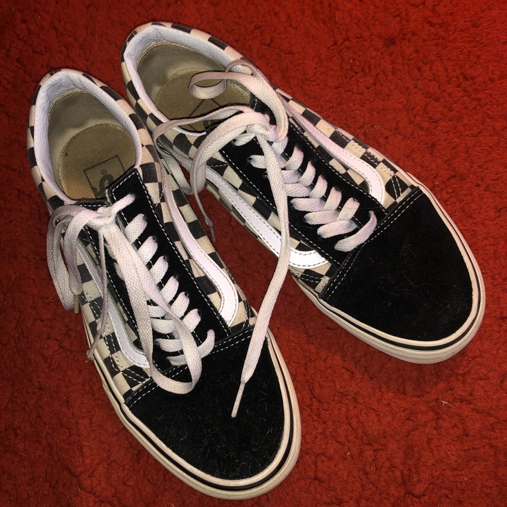checkered old skool vans
